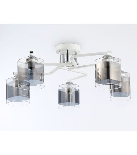 Светильник Ambrella light TR303219/5 WH/CH/SM белый/хром/дымчатый E27*5 max 60W D580*250