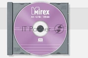 Диск DVD+RW Mirex 4.7 Gb, 4x, Slim Case (1), (1/50)
