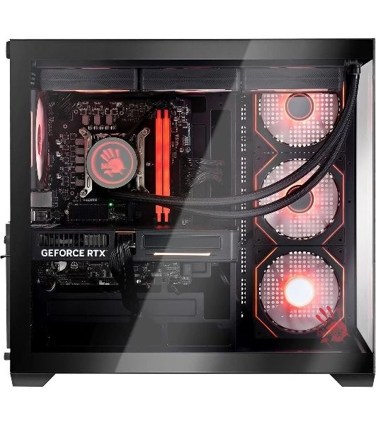 Компьютер Bloody BD-PC RAB84V2 TWR Ryzen 7 7700 (3.8) 32Gb SSD 1Tb RTX 5070 12Gb Win 11H 64 2.5xGbitEth 650W черный (RUS) (2142128)
