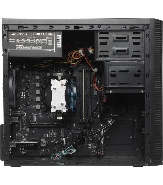 Компьютер Amur Нарвал B7I21 MT i3 12100 (3.3) 16Gb SSD 512Gb UHDG 730 FreeDOS 2.5xGbitEth 400W мышь клавиатура черный (RUS) (2147008)
