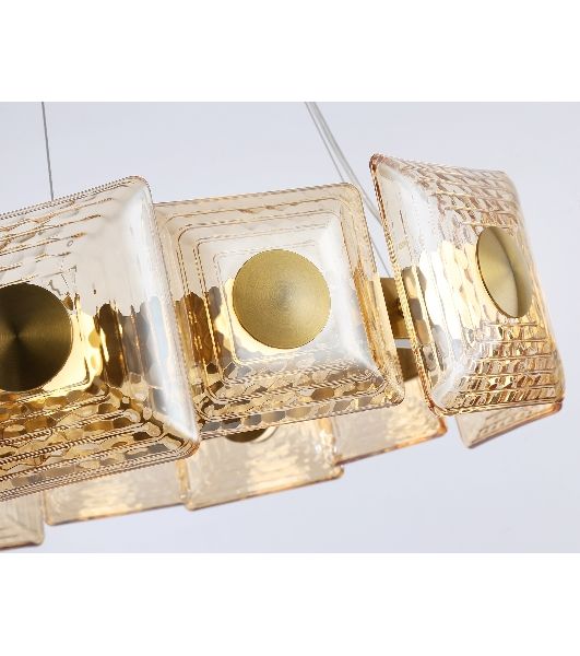 Светильник Ambrella light LH31021 BS/TI латунь/янтарь 56W 3000K D570*150