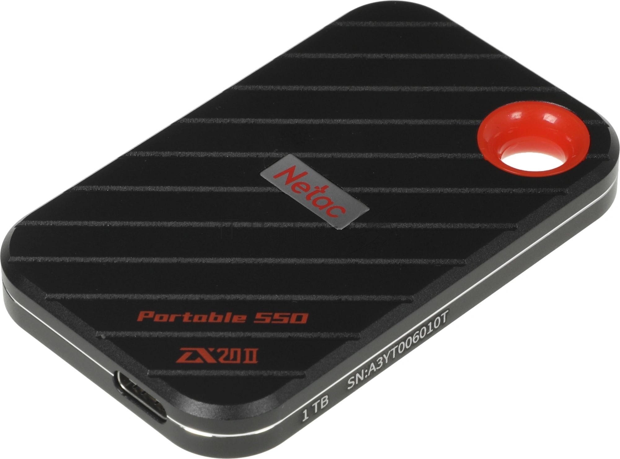 Внешний SSD Netac ZX20 II, 1TB, USB 3.2 Gen 2x2 Type-C, R/W 2000/1800, черный