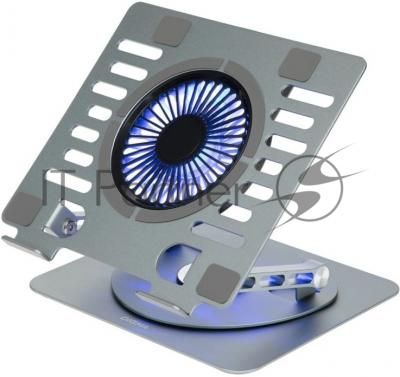 Подставка для ноутбука Digma D-NCP170-1xRGb110-360 17" 240x230x50мм 28дБ 2xUSB 1x 110ммFAN 940г Fan-control алюминий серый Подставка для ноутбука Digma D-NCP170-1xRGb110-360 17" 240x230x50мм 28дБ 2xUSB 1x 110ммFAN 940г Fan-control алюминий серый