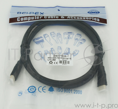 Кабель аудио-видео Behpex HDMI (m)/HDMI (m) 1.8м. ver. 1.4b