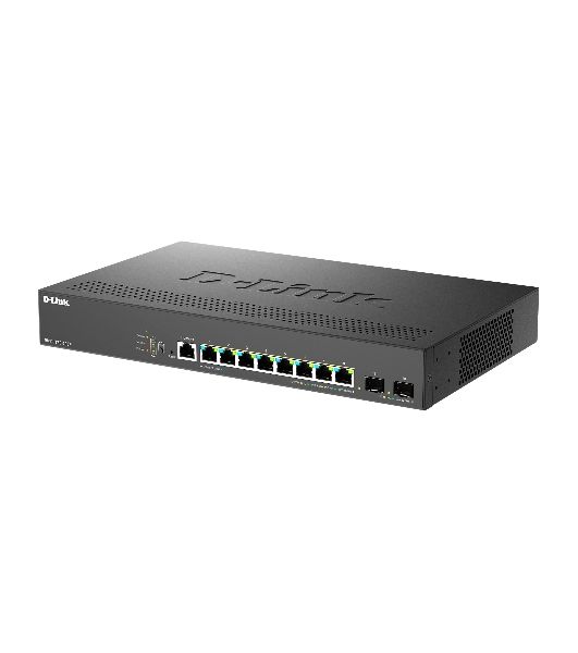 Коммутатор D-Link DMS-1250-10SP/A1A/6KV, 8×2,5 Гбит/с PoE+ + 2×10 Гбит/с SFP+, управляемый