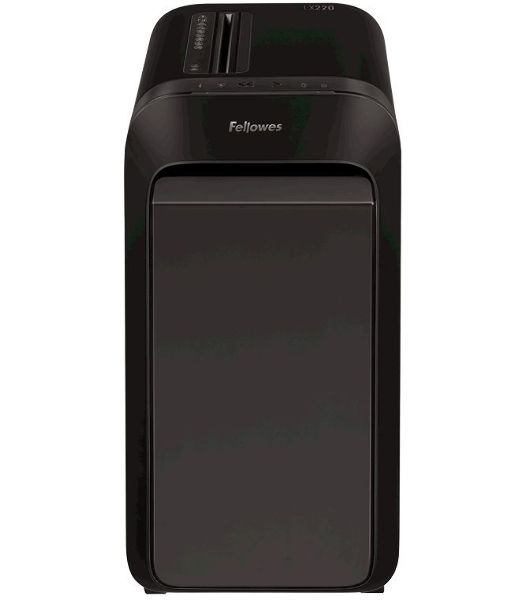 Шредер Fellowes PowerShred LX220 черный (секр.P-4)/перекрестный/20лист./30лтр./скрепки/скобы/пл.карты