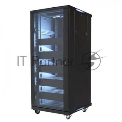 Телекоммуникационный шкаф Wize W27UR (Рэковая стойка)19”, высота 27U, габариты 1388х600х610 мм, вентиляция, колесики, макс. вес нагрузки 798 кг, сталь, черный