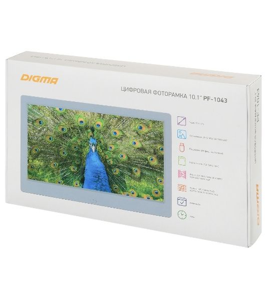 Фоторамка Digma 10.1" PF-1043 IPS 1280x800 белый пластик ПДУ Видео