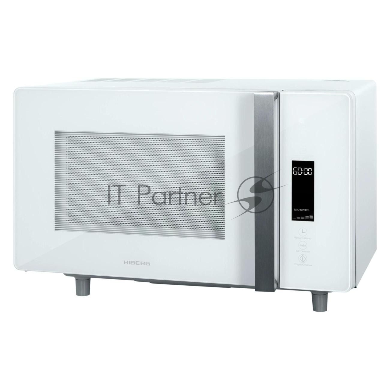 Микроволновая печь HIBERG i-VM 4588 W белый, 25 л, 900 Вт, переключатели - сенсор