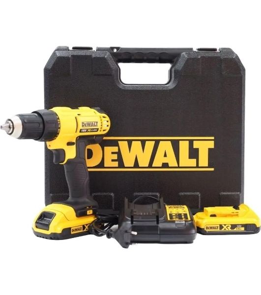 Дрель-шуруповерт DeWalt DCD771D2-QW, 18 В, 2 Ач, 42 Нм, щеточный