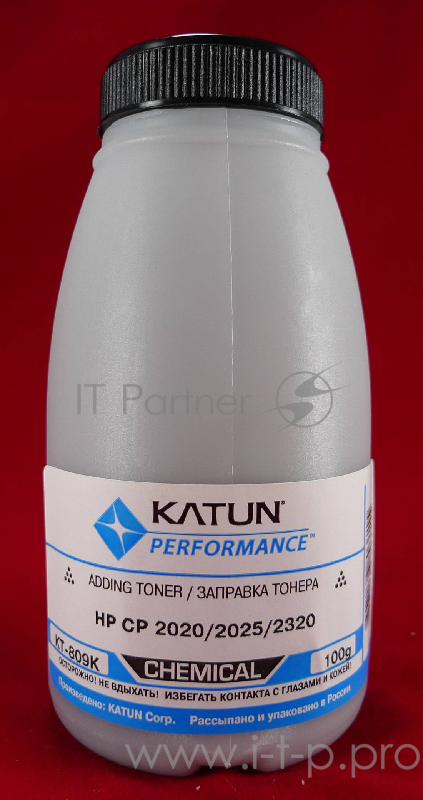 Тонер HP CP2020/2025/CM2320 черный, химический (фл.100г.) Katun фас. России