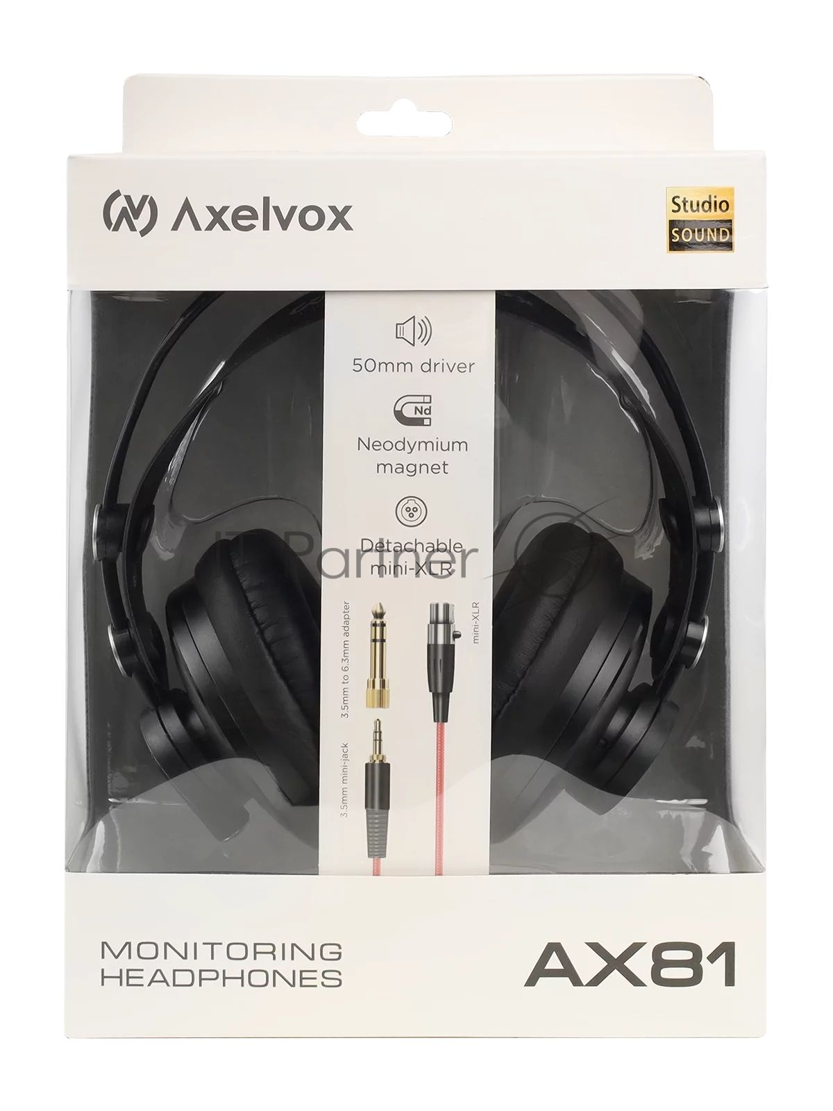 Проводные наушники Axelvox AX81 черный, полноформатные