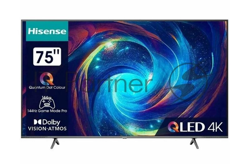 Телевизор Hisense 75" 75E7KQ черный LED UHD 60Hz Smart