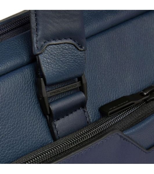 Деловая сумка мужская Piquadro Ael CA6920S142/BLU с отделением для ноутбука 14" синяя натур.кожа