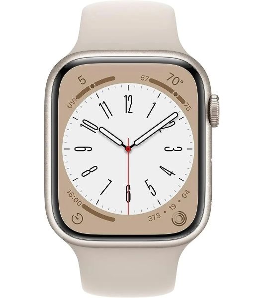 Умные часы Apple Watch Series 8 A2771, 1.9" OLED, Wi-Fi, Bluetooth, NFC, IP6X, сияющая звезда
