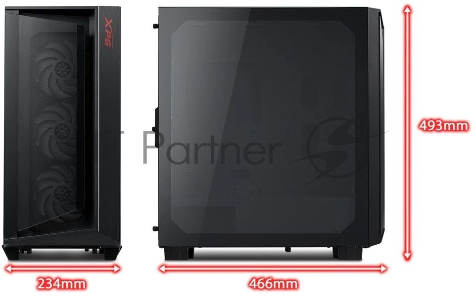 Компьютерный корпус ADATA XPG CRUISERST черный Mid-Tower, Micro-ATX, Mini-ITX, Standard-ATX
