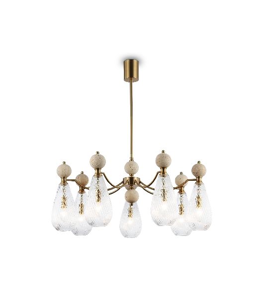Люстра Ambrella light LH53287/7 BS/CL латунь/прозрачный E14*7 max 40W D815*900