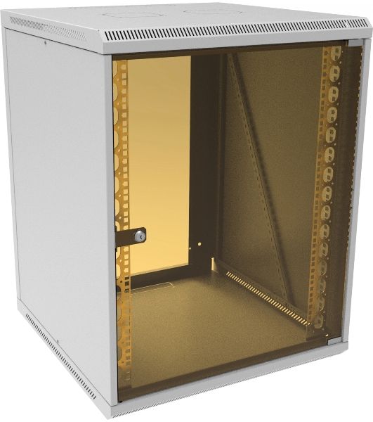 Шкаф коммутационный Suprlan (05-1506) настенный 15U 600x600 мм пер. дв. стекл направл. под закл. гайки 70 кг RAL 7035 535 мм 29.7 кг 750 мм