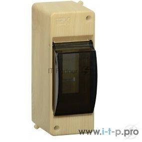 Бокс с прозр.крышкой IEK MKP42-N-02-30-20-S КМПн 2/2 для 2-х авт.выкл. (Сосна)