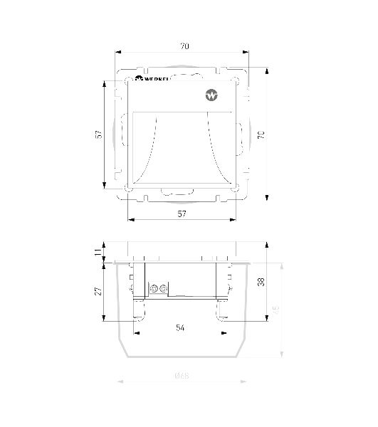 Встраиваемая LED подсветка Werkel W1154608 три режима с датчиком движения (черный матовый)
