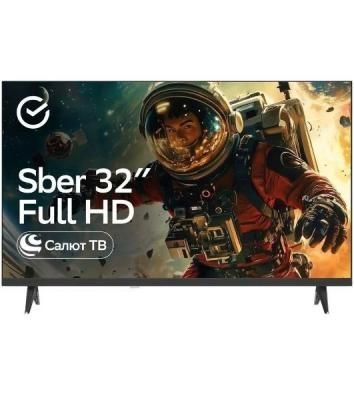 Телевизор Sber 32" SDX-32F3112 черный DLED FHD 60Hz Smart TV Салют ТВ