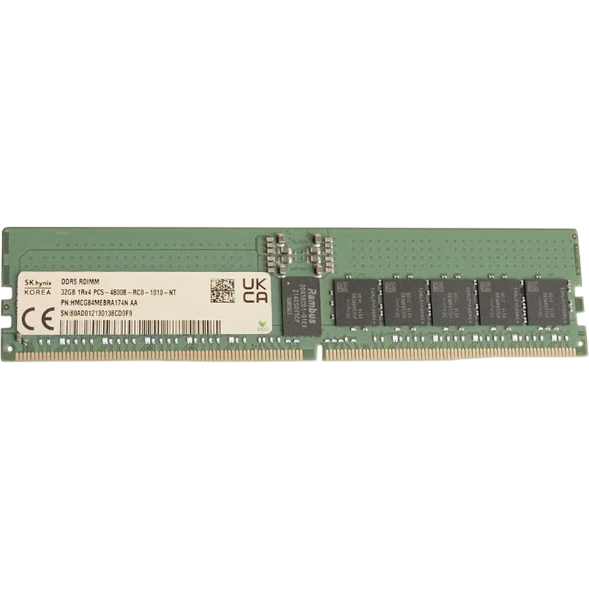 Оперативная память Hynix, DDR5, 32GB (1x32GB), 4800 MHz, CL40, RDIMM