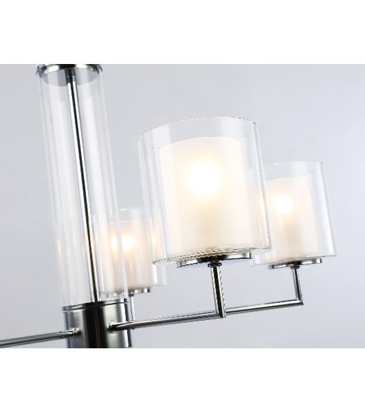Люстра Ambrella light LH56001/5 СH/FR хром/белый матовый E14*5 max 40W D640*1260