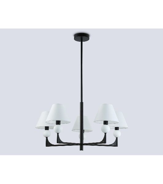 Люстра Ambrella light LH75153/5 BK/FR черный/белый матовый E14*5 max 40W D730*580
