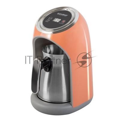 Кофеварка-турка Endever Costa-1019 электрическая, цвет оранжевый/стальной, мощность 600 Вт, объем 0,3 л,16 шт/уп.