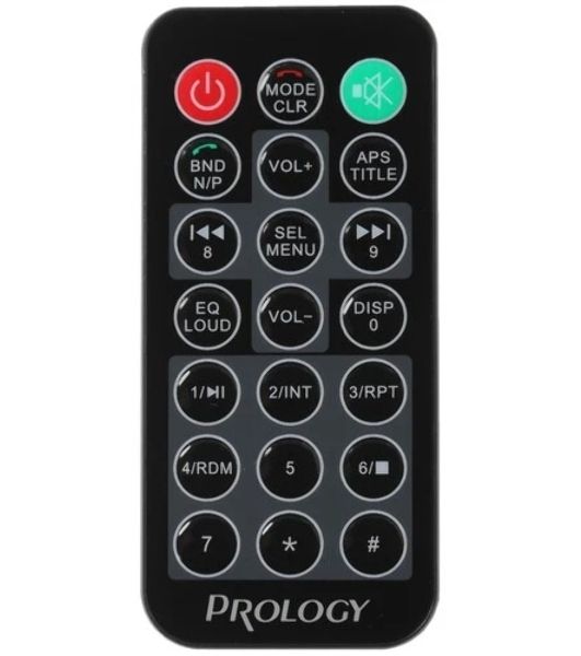 Автомагнитола Prology MPV-320, 2 DIN, 6.9", Bluetooth, USB Type-A, AUX, пульт ДУ