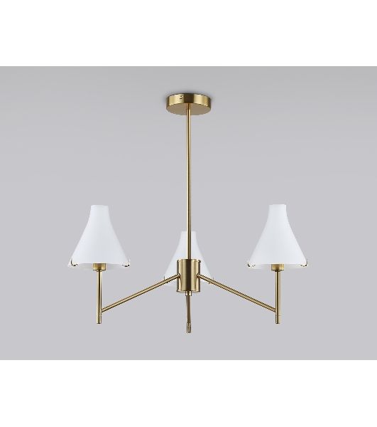 Люстра Ambrella light LH57131/3 BS/FR латунь/белый матовый E14/3 max 40W D650*590
