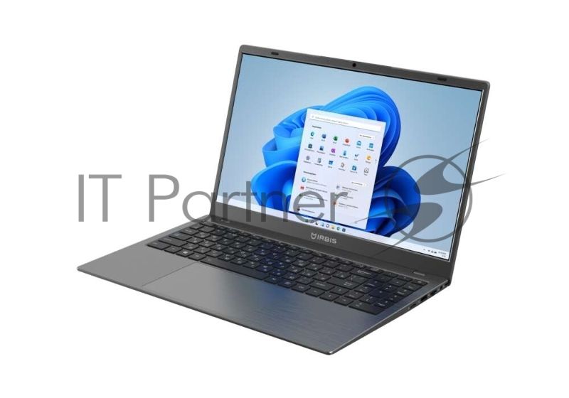 Ноутбук IRBIS GroovyBook 15 Core I5-1240P, 16GB+512GB NVME SSD,15,6"LCD 1920*1080 IPS, AX101 WIFI, Front camera: 2MP,TPM2.0, 7.7V 6000mha battery, TYPE C full function, with RJ45,Windows 11 Pro RUS,Grey