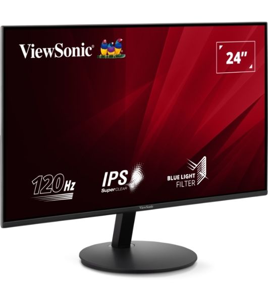 Монитор 23.8" ViewSonic VA24E1-H IPS 1920x1080, 120 Гц, 5 мс, 16:9, 250 кд/м², HDMI 1.4, VGA, черный