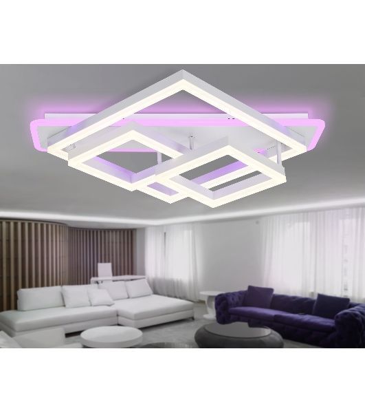 Светильник Ambrella light FA8531 WH белый 132W 3000K-6400K+RGB 630*570*160 (ПДУ РАДИО 2.4G)
