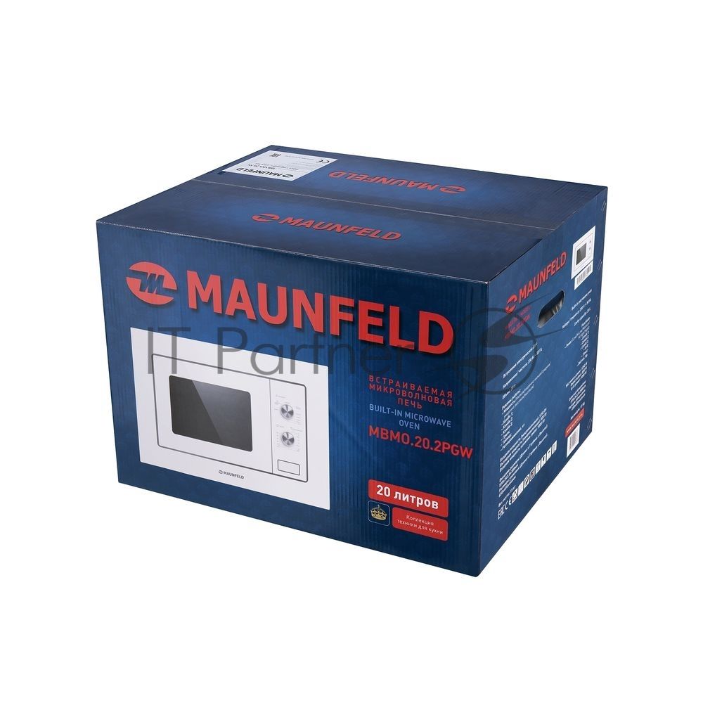 Печь микроволновая электрич. Maunfeld MBMO.20.2PGW, встраиваемая