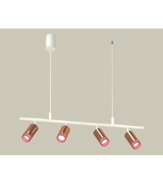Светильник Ambrella light XB9001350/4 SWH/PPG/PI белый песок/золото розовое полированное/розовый MR16 GU5.3