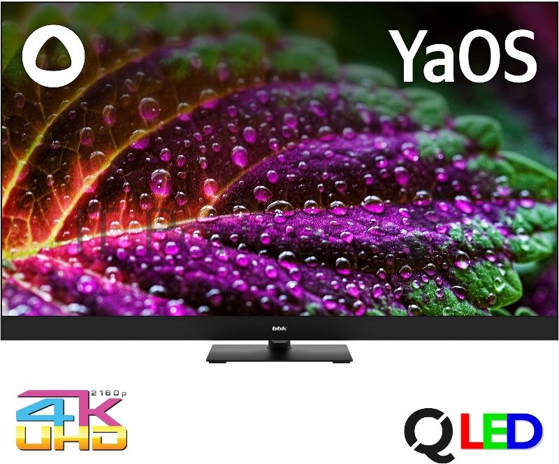 Телевизор BBK 50" 50LED-8259/UTS2C черный QLED UHD 60Hz Яндекс ТВ