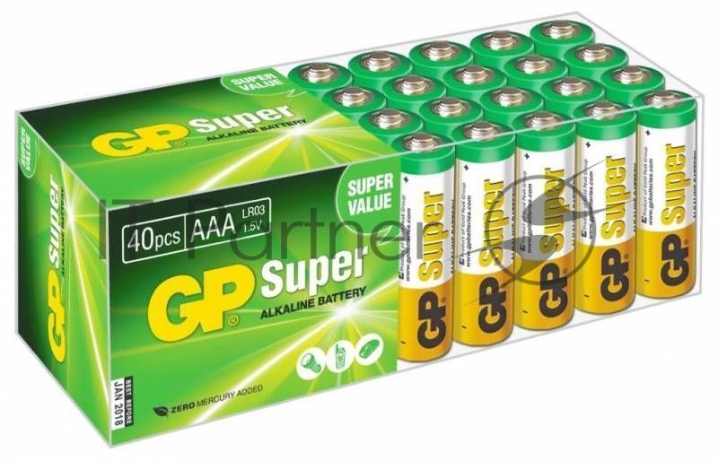 Батарея GP Super Alkaline 24A LR03 AAA (40шт)