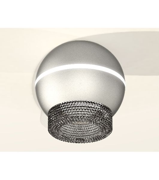 Светильник Ambrella Light XS1103020 SSL/BK серебро песок/тонированный MR16 GU5.3 LED 3W 4200K (C1103, N7192)