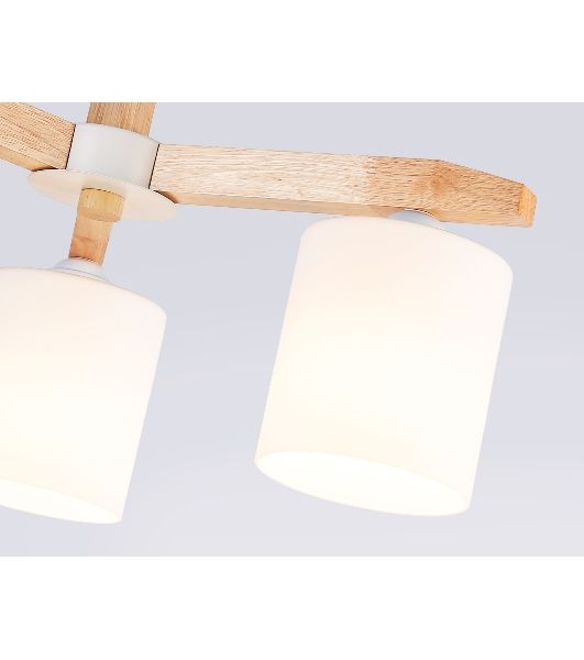 Светильник Ambrella light TR83112/3 WH/LW белый/светлое дерево E27/3 max 40W D580*320