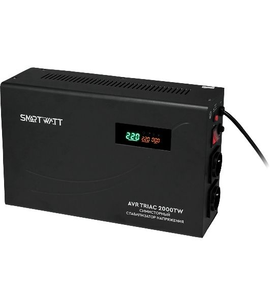 Стабилизатор напряжения Smartwatt AVR Triac 2000TW 2000ВА черный