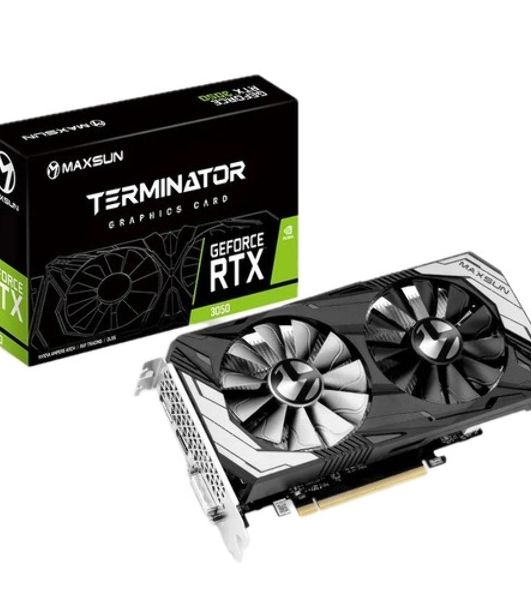 Видеокарта MAXSUN GeForce RTX 3050 TRB, 6 GB GDDR6, 96 bit, DVI-D, DisplayPort, HDMI, GPU 1042 MHz