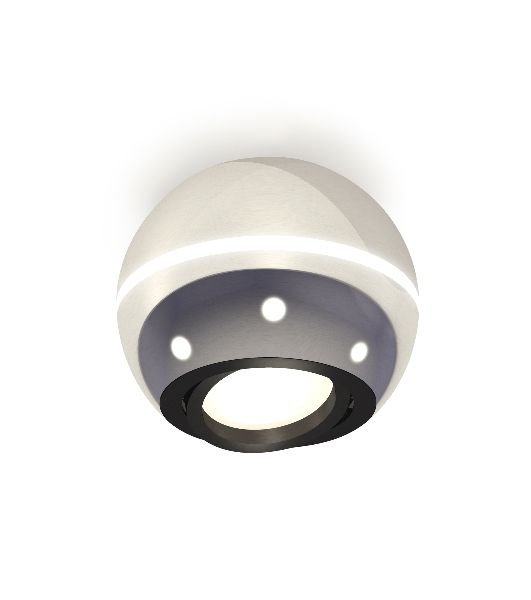 Светильник Ambrella Light XS1104010 PSL/PBK серебро полированное/черный полированный MR16 GU5.3 LED 3W 4200K (C1104, N7002)