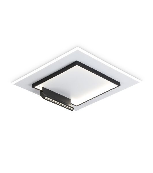 Светильник Ambrella light FL51455/1+1 WH/BK белый/черный 72W 3000K-6400K+4200K 500*500*80 (ПДУ РАДИО 2.4G)