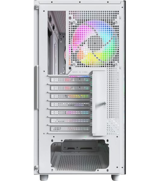 Компьютерный корпус Montech XR Wood белый без БП ATX 3x120мм 2xUSB3.0 audio bott PSU