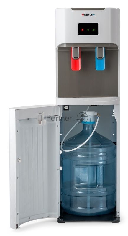 Кулер для воды HotFrost V115AE напольный, электронный, "push" - кран, белый