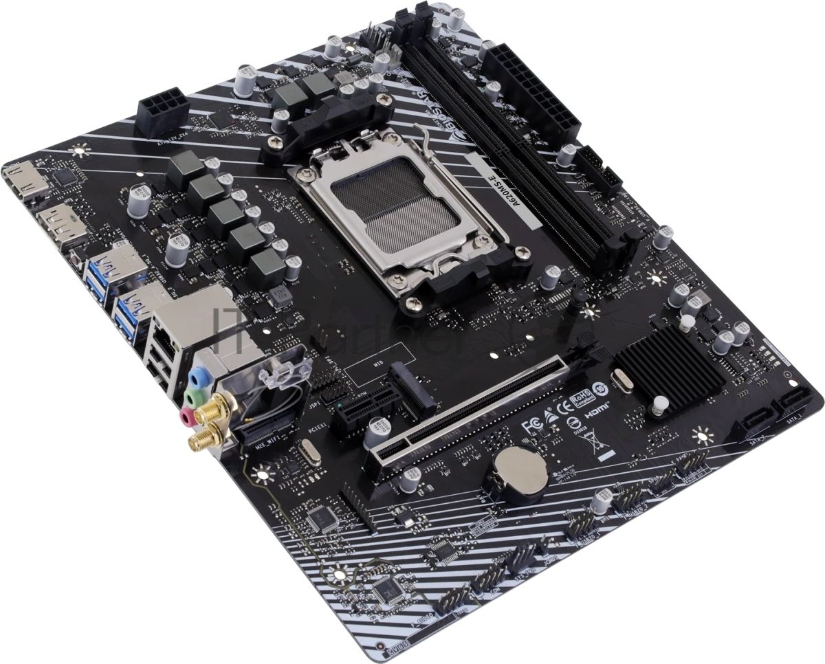 Материнская плата Biostar A620MS-E, AM5, AMD A620A, 2xDDR5, 2xSATA, 1xM.2, 1xPCIe 4.0 x16, 1xPCIe 3.0 x1, 1xHDMI, 1xDP, 1x1Gb LAN, 4xUSB-A 5Gbps, 2xUSB-A 2.0, 7.1, mATX
