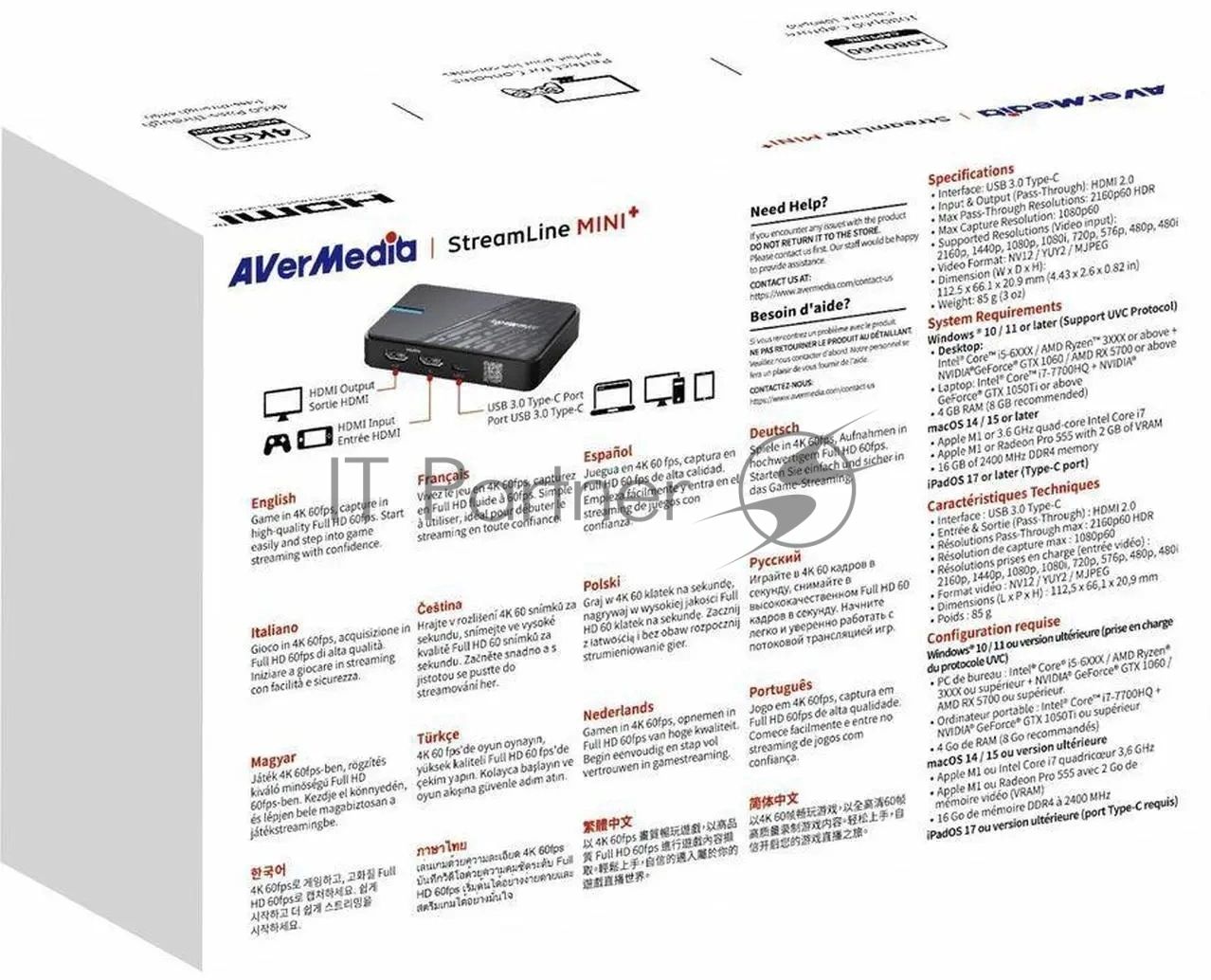 Карта видеозахвата Avermedia StreamLine MINI+ GC311 внешний USB 3.0