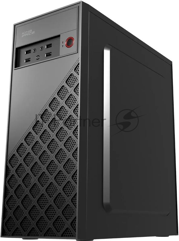 Компьютерный корпус KingPrice KPCC-MD203 черный без БП ATX 1x80мм 3x120мм 2xUSB 2.0 audio