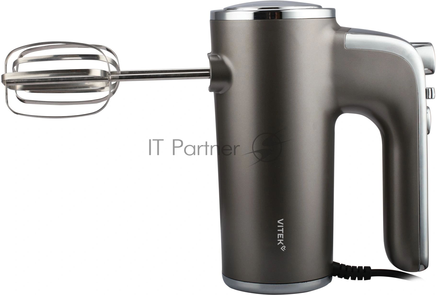 Миксер Vitek VT-HM1005 серебристый, ручной, 600 Вт, 6 скоростей